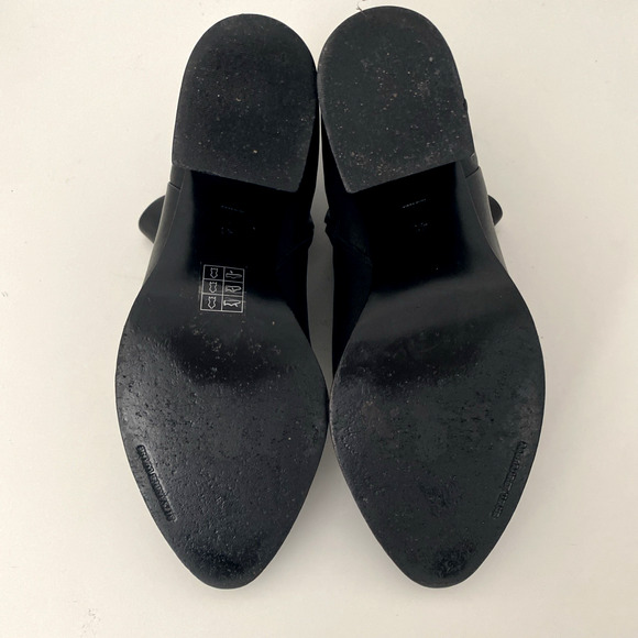 Alexander Wang Gabi Leather Ankle Boot Black Cutout Block Heel Rose Gold 41 11 - Picture 13 of 16